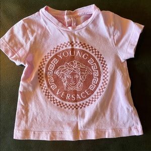 Young Versace embroidered logo t-shirt 12 m